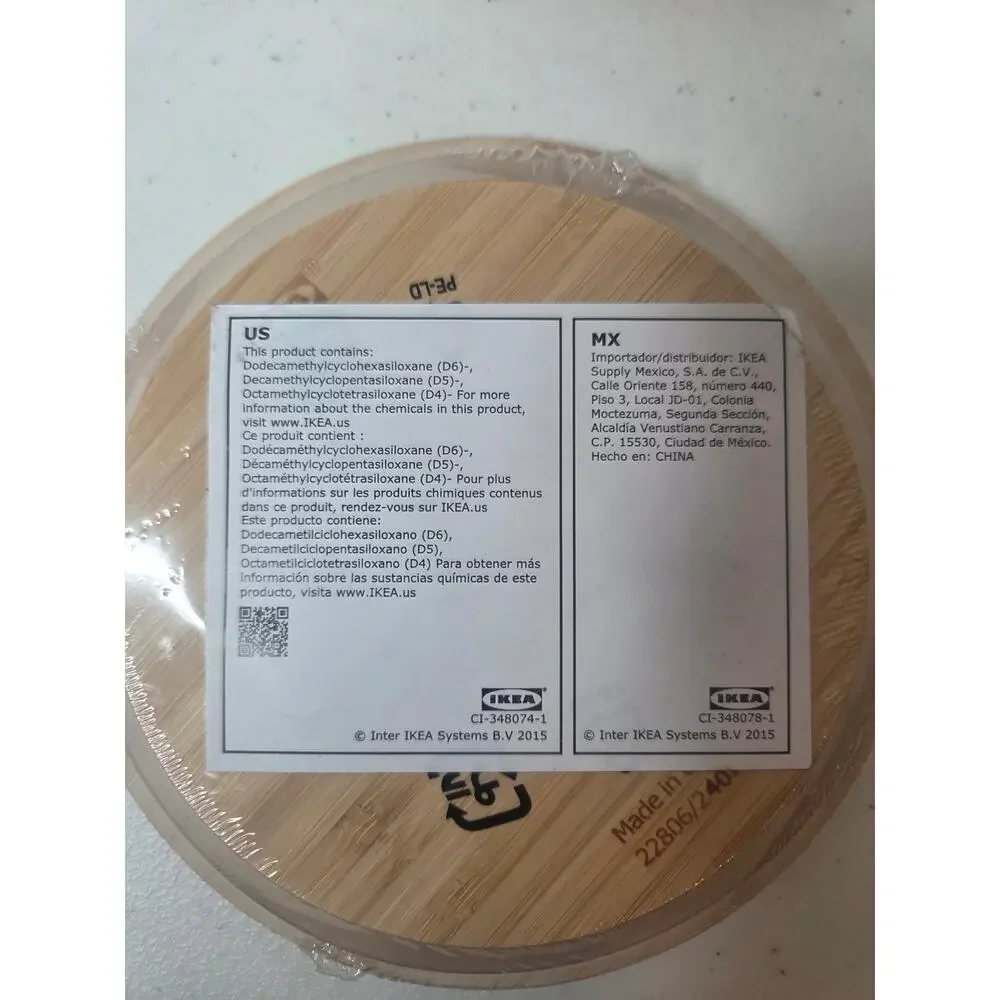 Ikea Bamboo 2-in-1 Coaster and Lid, 9 cm Diameter, Set of 2 New with Seal 365+